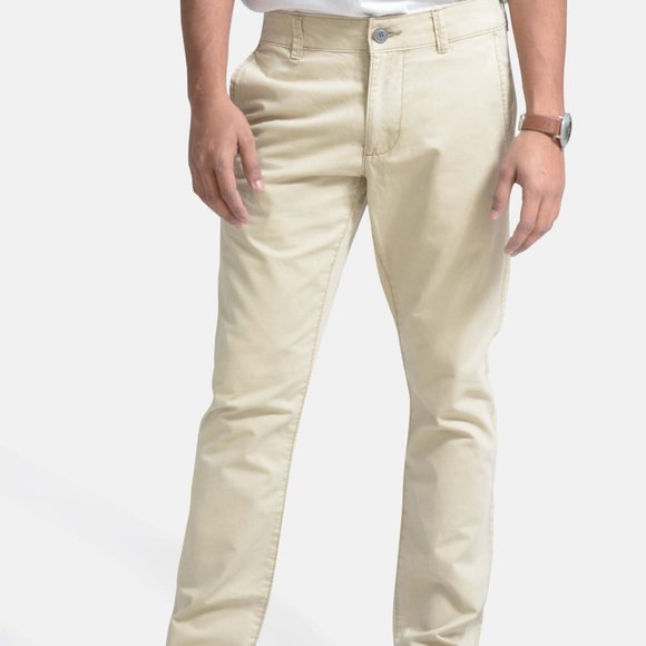 OLGYN Other - OLGYN Men’s Slim Fit Beige Flat Front Chino Pants